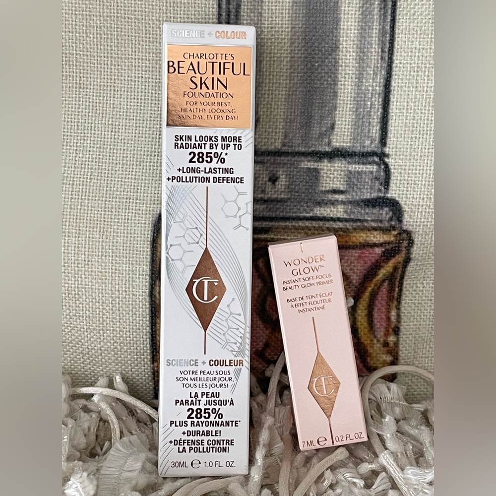 Charlotte Tilbury Beautiful Skin Foundation 6 & Mini Wonder Glow Instant Primer